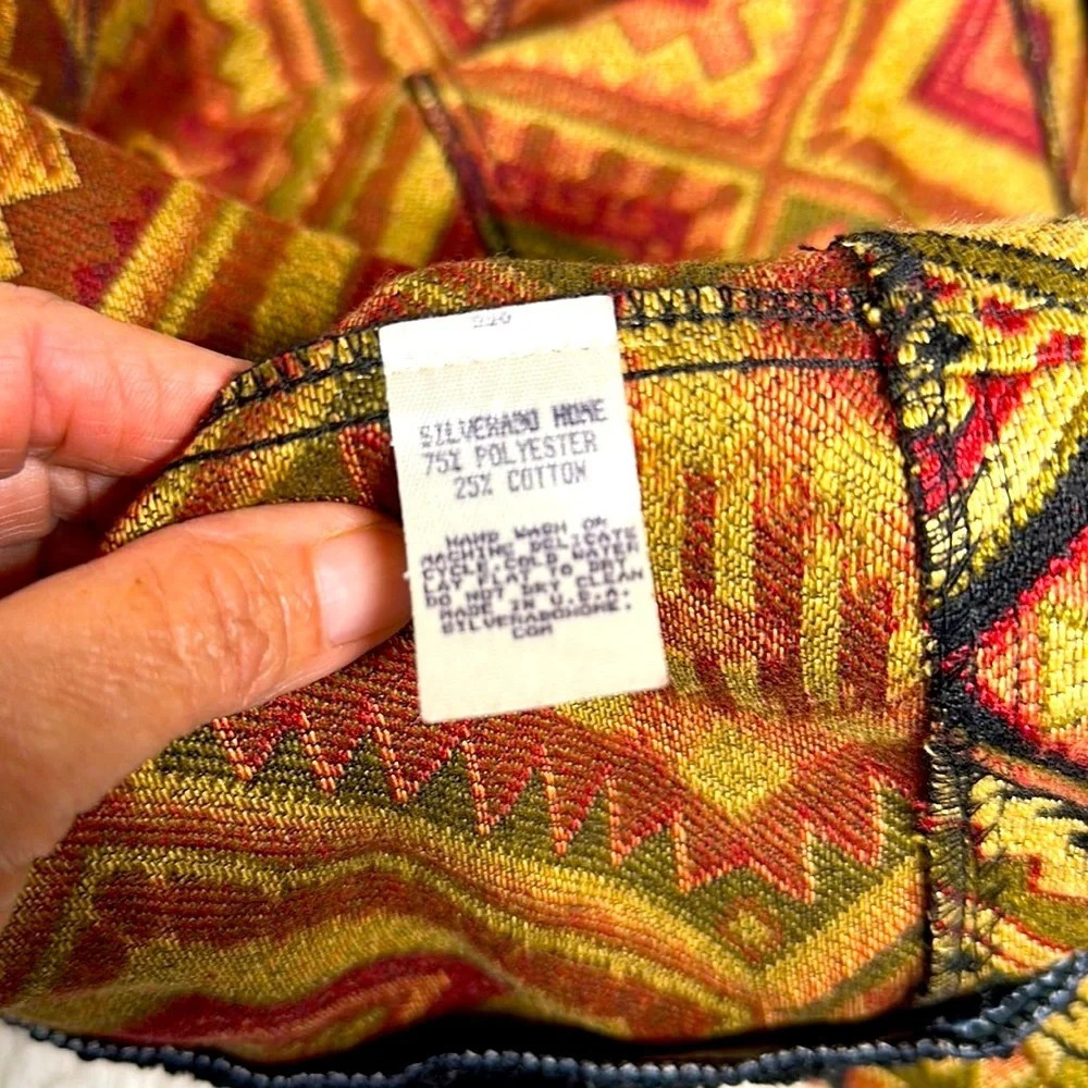 Vintage Silverado Tapestry Jacket Native American Print Made in USA - Picture 7 of 11